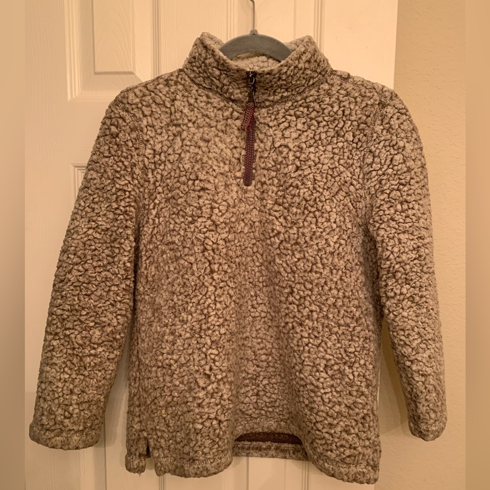 True Grit Gray Fleece Pullover [Youth M]